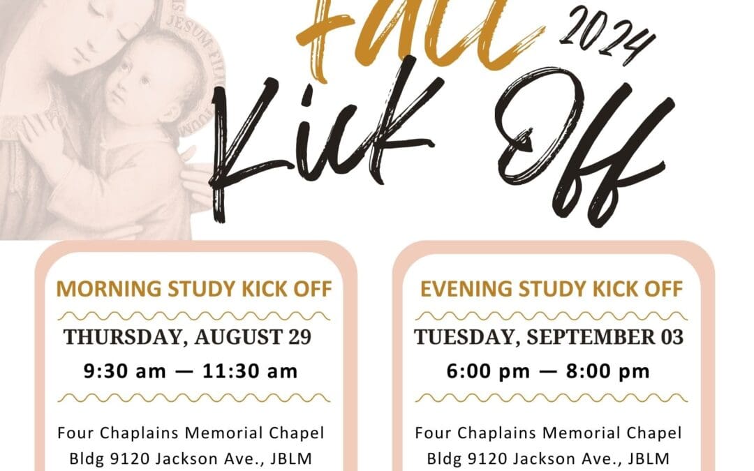 CWOC Fall 2024 Kick Off – Tuesday Evening Study