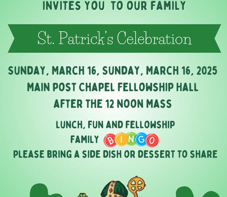 St. Patrick’s Celebration at Main Post Chapel